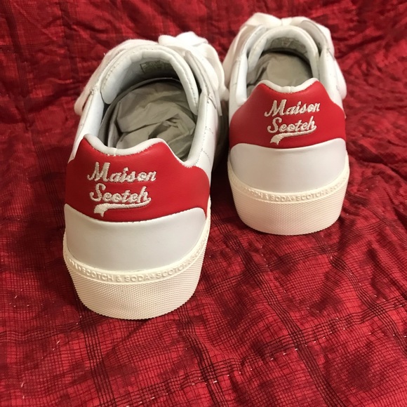 Maison Scotch white and red Laurite sneakers BNWT - Picture 3 of 5